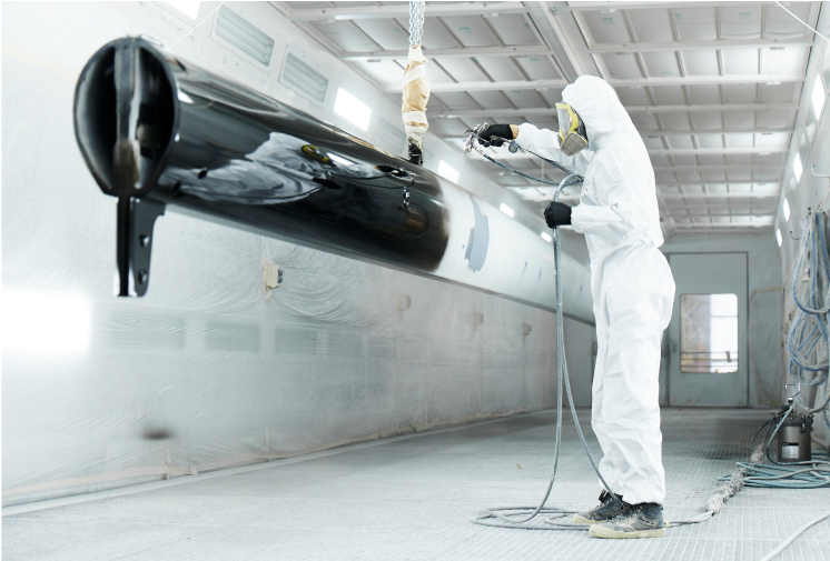 Solutions - Mâts carbone​ - Peinture