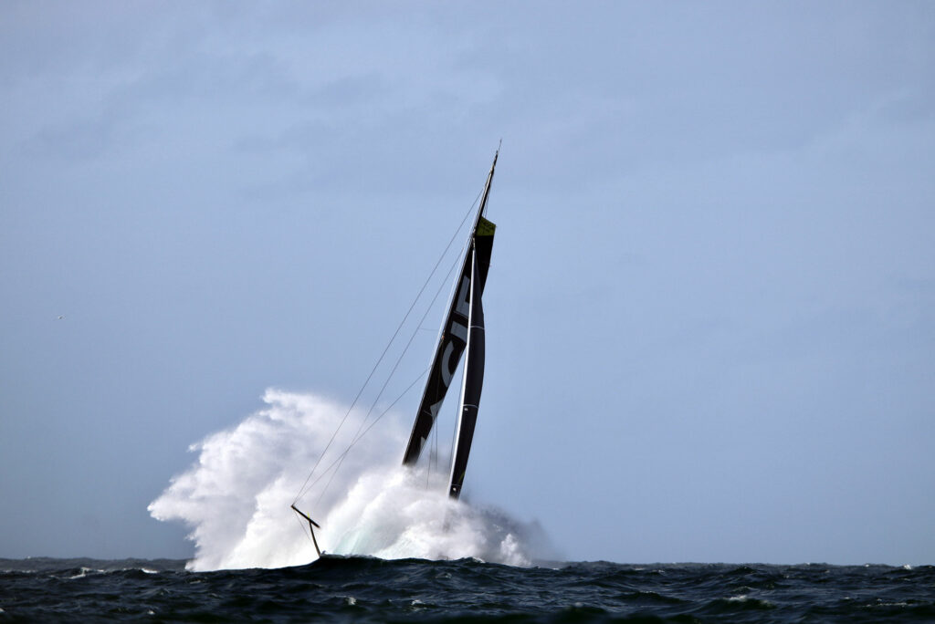 View of an Imoca at sea